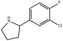 2-(3-chloro-4-fluorophenyl)pyrrolidine Structural