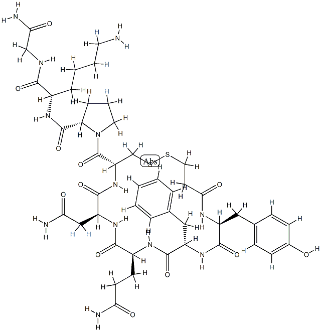 3-MERCAPTOPROPIONYL-TYR-PHE-GLN-ASN-CYS-PRO-LYS-GLY-NH2, (DISULFIDE BOND)