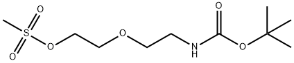 t-Boc-N-Amido-PEG2-Ms Structural