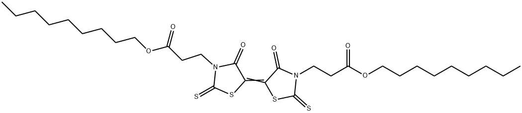 dinonyl 3,3-(4,4-dioxo-2,2-dithioxo-2H,2H-[5,5-bithiazolylidene]-3,3(4H,4H)-diyl)(E)-dipropionate Structural