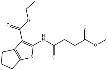 ethyl 2-[(4-methoxy-4-oxobutanoyl)amino]-5,6-dihydro-4H-cyclopenta[b]thiophene-3-carboxylate Structural