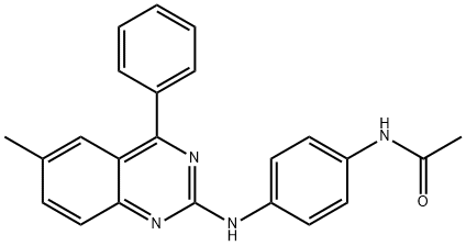 N-{4-[(6-methyl-4-phenylquinazolin-2-yl)amino]phenyl}acetamide Structural