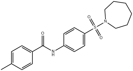 N-[4-(1-azepanylsulfonyl)phenyl]-4-methylbenzamide Structural