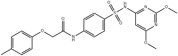 N-(4-{[(2,6-dimethoxy-4-pyrimidinyl)amino]sulfonyl}phenyl)-2-(4-methylphenoxy)acetamide Structural