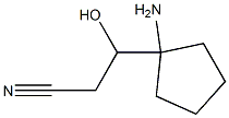 Cyclopentanepropanenitrile,  1-amino--bta--hydroxy- Structural