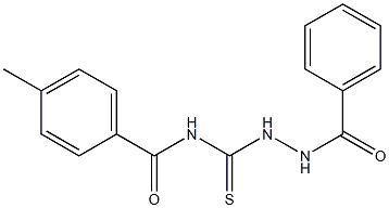 N-[(2-benzoylhydrazino)carbothioyl]-4-methylbenzamide Structural
