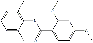 N-(2,6-dimethylphenyl)-2-methoxy-4-(methylsulfanyl)benzamide Structural