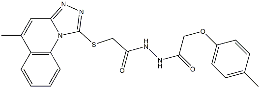 N'-[(4-methylphenoxy)acetyl]-2-[(5-methyl[1,2,4]triazolo[4,3-a]quinolin-1-yl)sulfanyl]acetohydrazide Structural