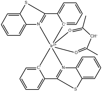 Iridium,bis[2-(2-benzothiazolyl-κN3)phenyl-κC]- Structural
