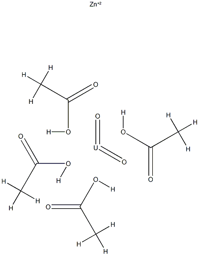 zinc tetrakis(acetato-O)dioxouranate Structural