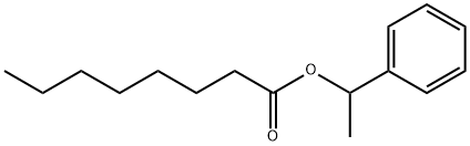 Octanoic acid 1-phenylethyl ester Structural