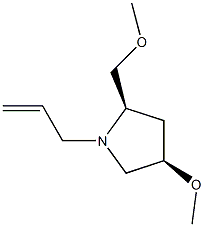Pyrrolidine, 4-methoxy-2-(methoxymethyl)-1-(2-propenyl)-, (2R,4R)-rel- (9CI) Structural