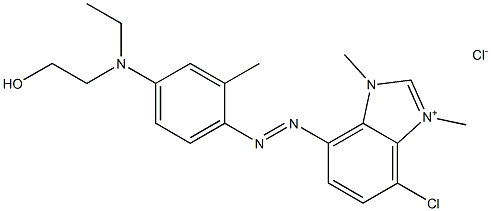 5-chloro-7-[[4-[ethyl(2-hydroxyethyl)amino]-2-benzyl]azo]-1,3-dimethyl-1H-benzimidazolium chloride         