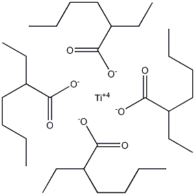 Tetrakis(2-ethylhexanoic acid)titanium(IV) salt Structural