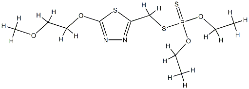 diethoxy-[[5-(2-methoxyethoxy)-1,3,4-thiadiazol-2-yl]methylsulfanyl]-s ulfanylidene-phosphorane Structural