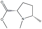 D-Proline, 1,5-dimethyl-, methyl ester, (5R)-rel- (9CI) Structural