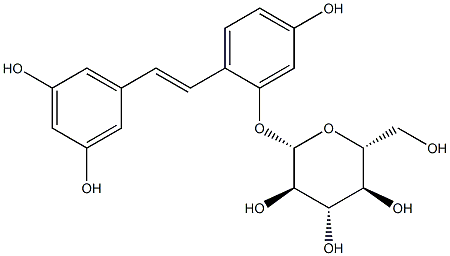 Oxyresveratrol 2-O-β-D-glucopyranoside Structural