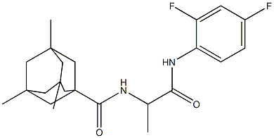 Tricyclo[3.3.1.13,7]decane-1-carboxamide, N-[2-[(2,4-difluorophenyl)amino]-1-methyl-2-oxoethyl]-3,5,7-trimethyl- (9CI) Structural