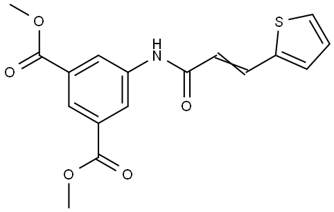 dimethyl 5-{[3-(2-thienyl)acryloyl]amino}isophthalate Structural
