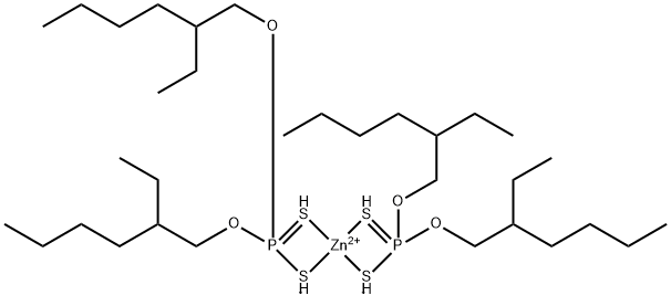 zinc bis[O,O-bis(2-ethylhexyl)] bis(dithiophosphate) Structural