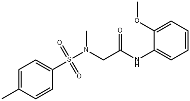 N-(2-methoxyphenyl)-N~2~-methyl-N~2~-[(4-methylphenyl)sulfonyl]glycinamide Structural