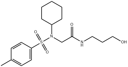 N~2~-cyclohexyl-N-(3-hydroxypropyl)-N~2~-[(4-methylphenyl)sulfonyl]glycinamide Structural