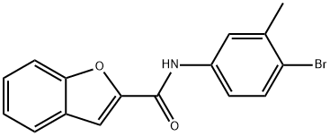 N-(4-bromo-3-methylphenyl)-1-benzofuran-2-carboxamide Structural