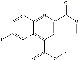 dimethyl 6-iodoquinoline-2,4-dicarboxylate Structural