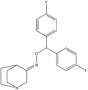 quinuclidin-3-one O-[bis(4-fluorophenyl)methyl]oxime Structural
