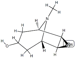 (1α,2β,4β,5α)-9-Methyl-3-oxa-9-azatricyclo[3.3.1.02,4]nonan-7α-ol Structural