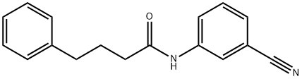 N-(3-cyanophenyl)-4-phenylbutanamide Structural
