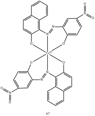 hydrogen bis[1-[(2-hydroxy-5-nitrophenyl)azo]-2-naphtholato(2-)]chromate(1-)  