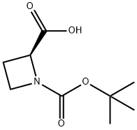 1-Boc-L-azetidine-2-carboxylic acid Structural