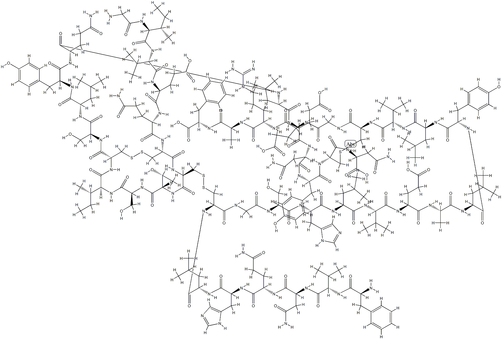 insulin, des(hexapeptide)(B25-30)-Ala(B23)- Structural