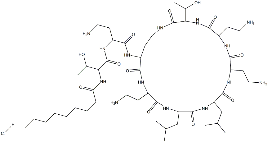 alpha-N-Nonanoyl colistin nonapeptide HCl Structural