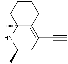 Quinoline, 4-ethynyl-1,2,3,5,6,7,8,8a-octahydro-2-methyl-, (2R,8aS)-rel- (9CI) Structural