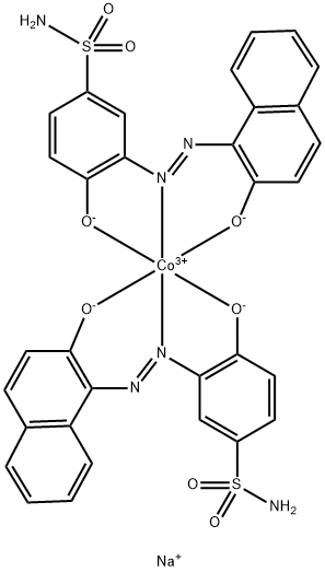 sodium bis[4-hydroxy-3-[(2-hydroxy-1-naphthyl)azo]benzenesulphonamidato(2-)]cobaltate(1-) Structural