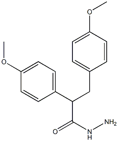 p-Methoxy-α-(4-methoxyphenyl)hydrocinnamic acid hydrazide Structural