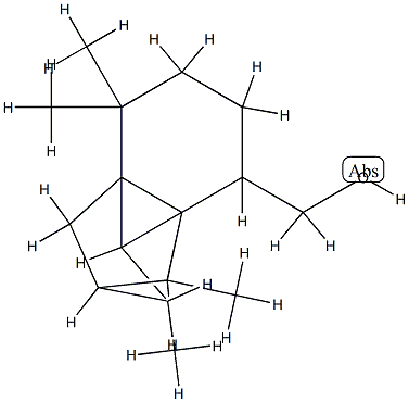 octahydro-7,7,8,8-tetramethyl-2,3b-methano-3bH-cyclopenta[1,3]cyclopropa[1,2]benzene-4-methanol Structural