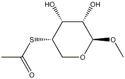 ba-L-Ribopyranoside, methyl 4-thio-, 4-acetate (9CI) Structural