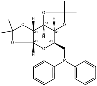 Diphenyl(((3aR,5S,5aR,8aS,8bR)-2,2,7,7-tetramethyltetrahydro-3aH-bis([1,3]dioxolo)[4,5-b:4,5-d]pyran-5-yl)methyl)phosphine Structural