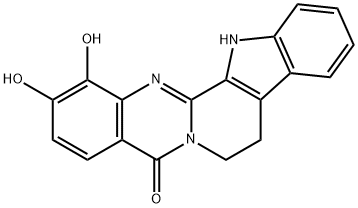Indolo[2,3:3,4]pyrido[2,1-b]quinazolin-5(7H)-one,  8,13-dihydro-1,2-dihydroxy- Structural