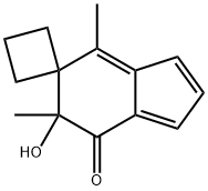 Spiro[cyclobutane-1,5-[5H]inden]-7(6H)-one, 6-hydroxy-4,6-dimethyl- (9CI) Structural