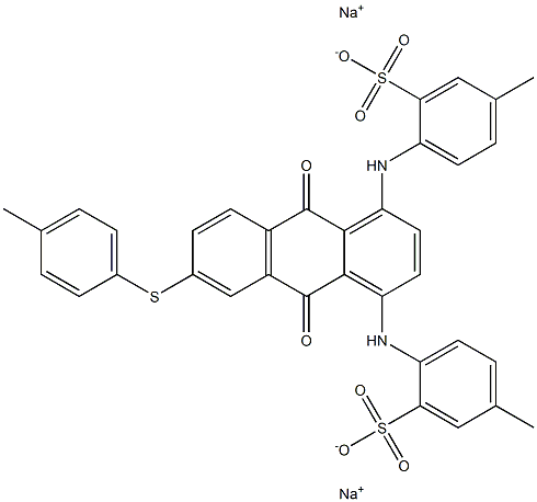 2,2'-[[9,10-Dihydro-9,10-dioxo-6-[(4-methylphenyl)thio]anthracene-1,4-diyl]diimino]bis[5-methylbenzenesulfonic acid sodium] salt Structural