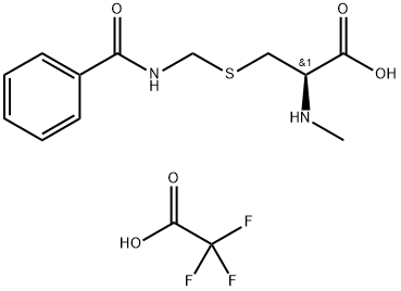 S-(benzamidomethyl)-N-methyl-L-cysteine compound with 2,2,2-trifluoroacetic acid (1:1) Structural