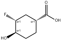 Cyclohexanecarboxylic acid, 3-fluoro-4-hydroxy-, (1R,3R,4R)-rel- (9CI) Structural