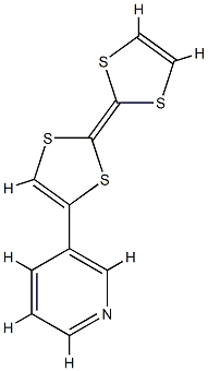 Pyridine, 3-[2-(1,3-dithiol-2-ylidene)-1,3-dithiol-4-yl]- Structural