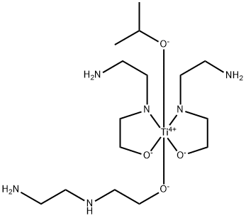 bis[2-[(2-aminoethyl)amino]ethanolato][2-[(2-aminoethyl)amino]ethanolato-O](propan-2-olato)titanate Structural