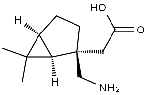 Bicyclo[3.1.0]hexane-2-acetic acid, 2-(aminomethyl)-6,6-dimethyl-, (1R,2S,5S)-rel- (9CI) Structural