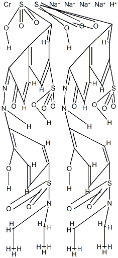 Chromate(5-), bis(8-((5-((diethylamino)sulfonyl)-2-(hydroxy-kappaO)phenyl)azo-kappaN1)-7-(hydroxy-kappaO)-1,3-naphthalenedisulfonato(4-))-, tetrasodium hydrogen
